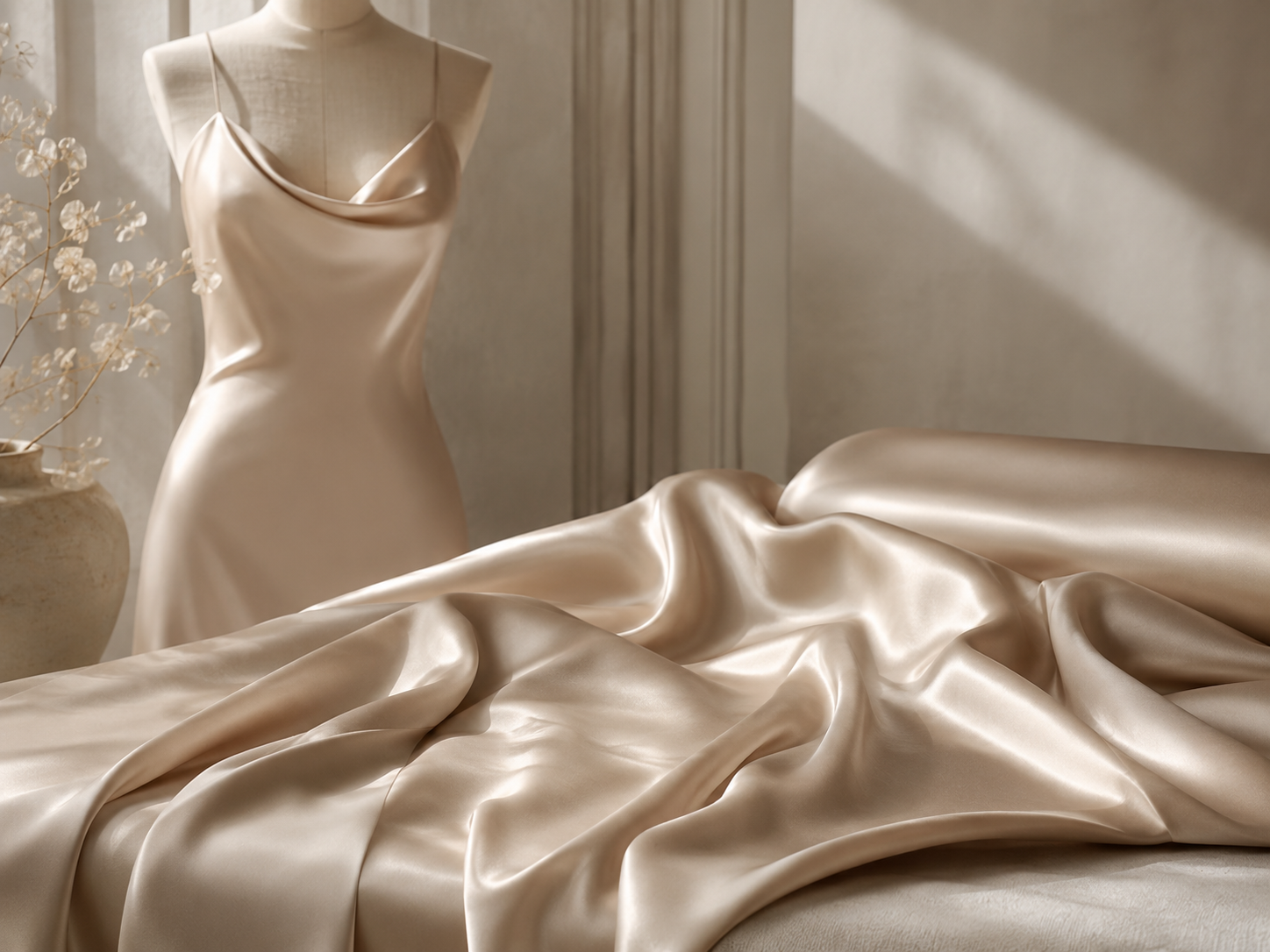 Stretch silk satin fabric — MingSilk collection image