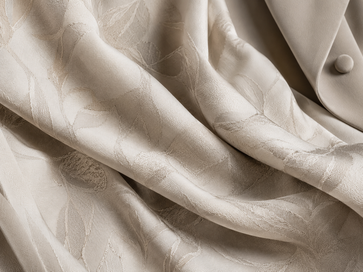Textured silk jacquard crepe fabric — MingSilk collection image