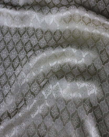 Mulberry silk Sangbo jacquard satin RH-2395 arranged in soft folds to show drape, sheen and woven pattern