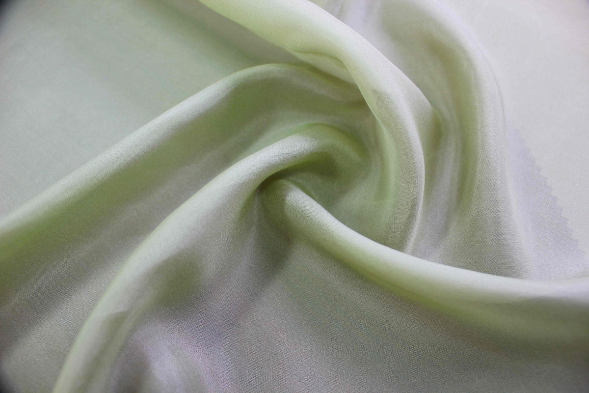 8 momme light green 100% mulberry silk Habotai fabric with elegant drape