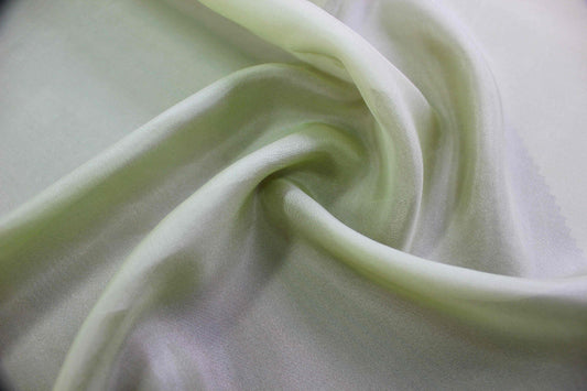 8 momme light green 100% mulberry silk Habotai fabric with elegant drape