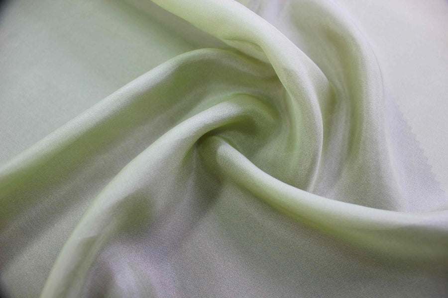 8 momme light green 100% mulberry silk Habotai fabric with elegant drape