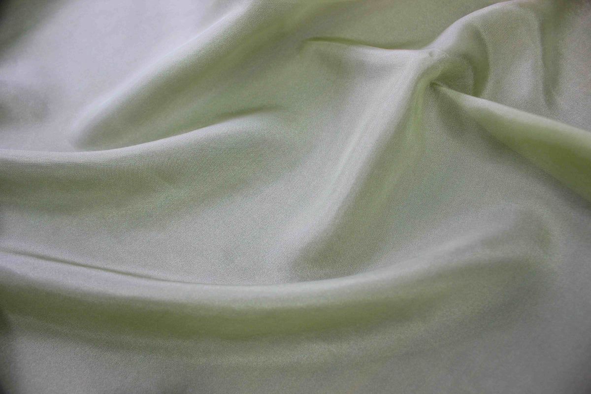 Close up texture of 8 momme silk Habotai plain weave fabric